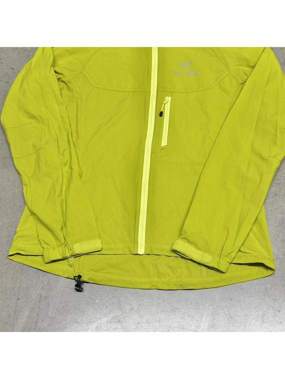 Arc'teryx Squamish Hoody Women's Small Yellow Windbreaker Jacket Light Full Zip - Picture 3 of 8